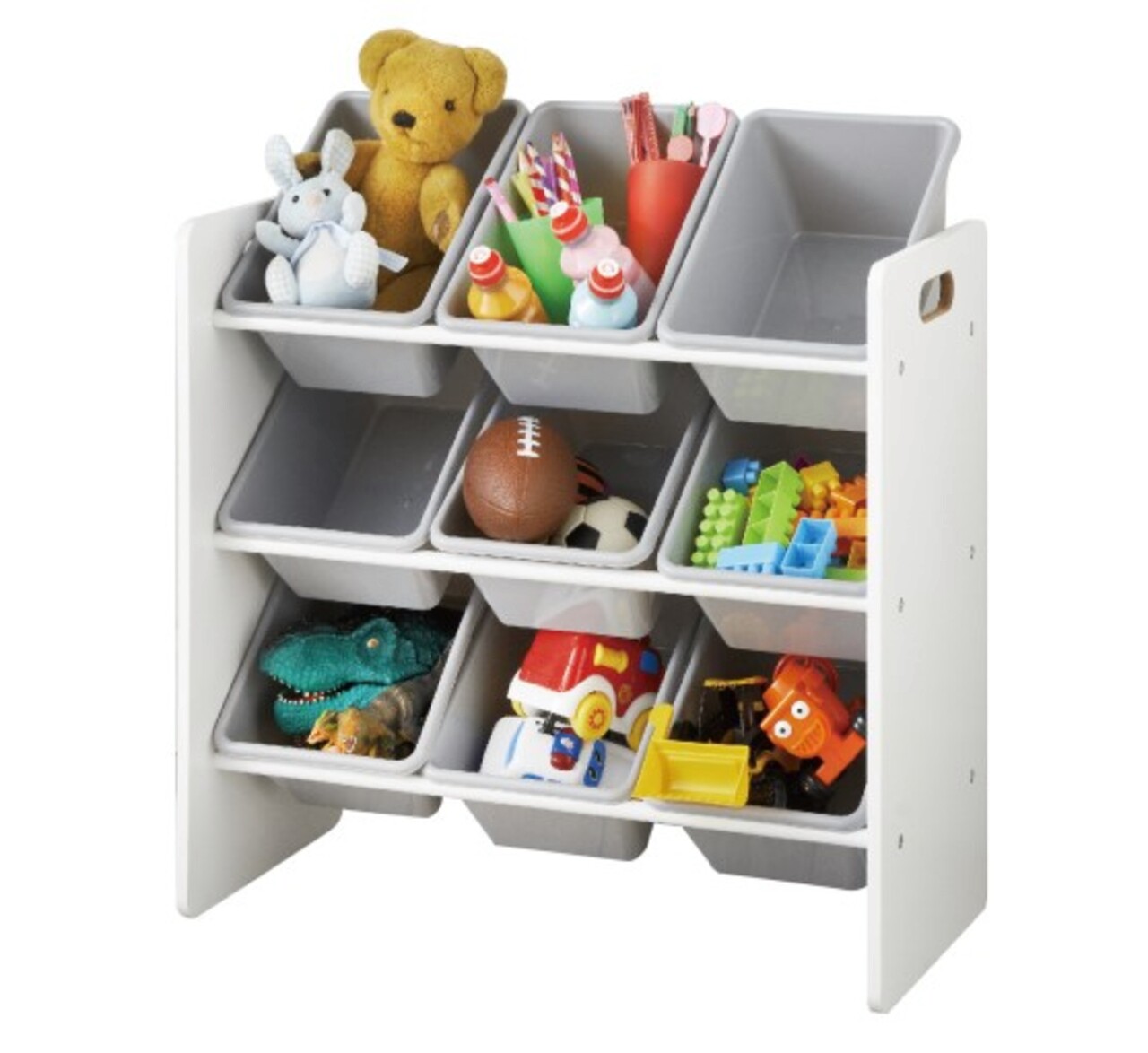 Organizator jucarii / mobilier camera copilului U-Grow, 63x30x60 cm, PAL/polipropilena, gri - imagine 4